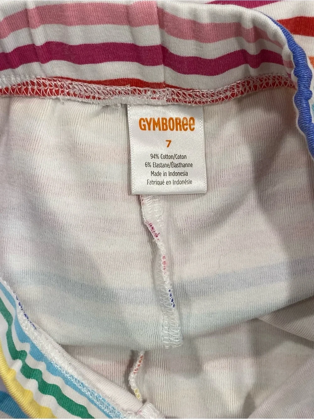 Gymboree Girls Little Essentials Rainbow Stripes Dress 3-piece Set Size 6/7